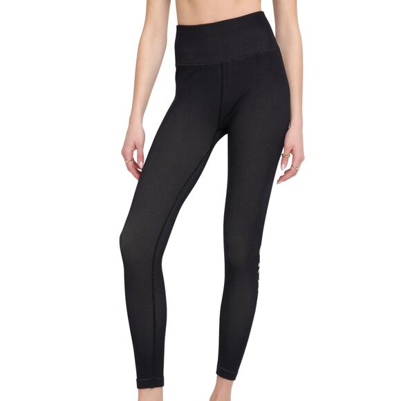 Spiritual Gangster Icon Seamless Jacquard Grateful Legging XS/S Black - Picture 2 of 8